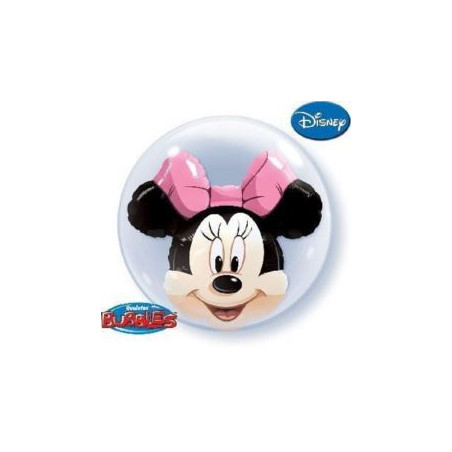 Balon, foliowy 24" QL Bubble Pod. "Minnie Mouse"