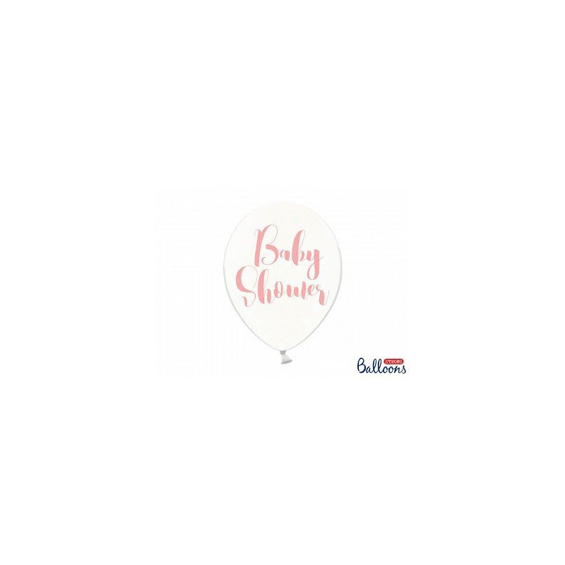 Balony 30cm, Baby Shower, Crystal Clear