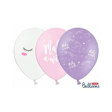 Balony 30 cm Jednorożec mix 6 szt.