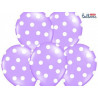 Balony 30 cm, Kropki, Pastel Lavender Blue, 6 szt.