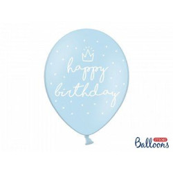 Balony 30 cm HB P.Baby Blue, 6 szt