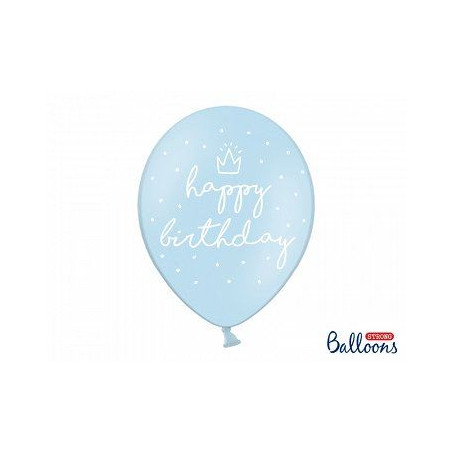 Balony 30 cm HB P.Baby Blue, 6 szt