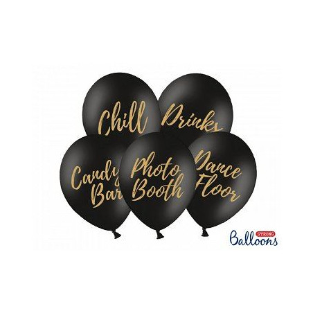 Balony 30cm, Candy Bar, Chill, Dance Floor, Drinks