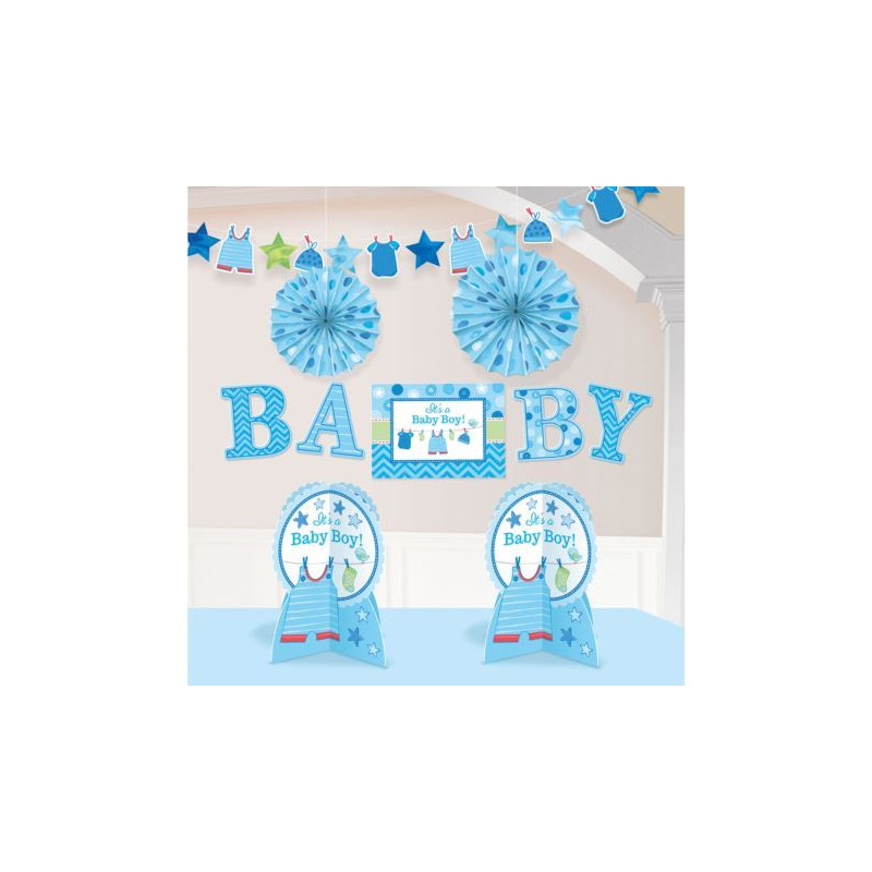 Zestaw dekoracyjny Baby Shower Chlopiec 10 element