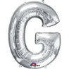 Balon foliowy Litera"G" srebrny 63x81 cm