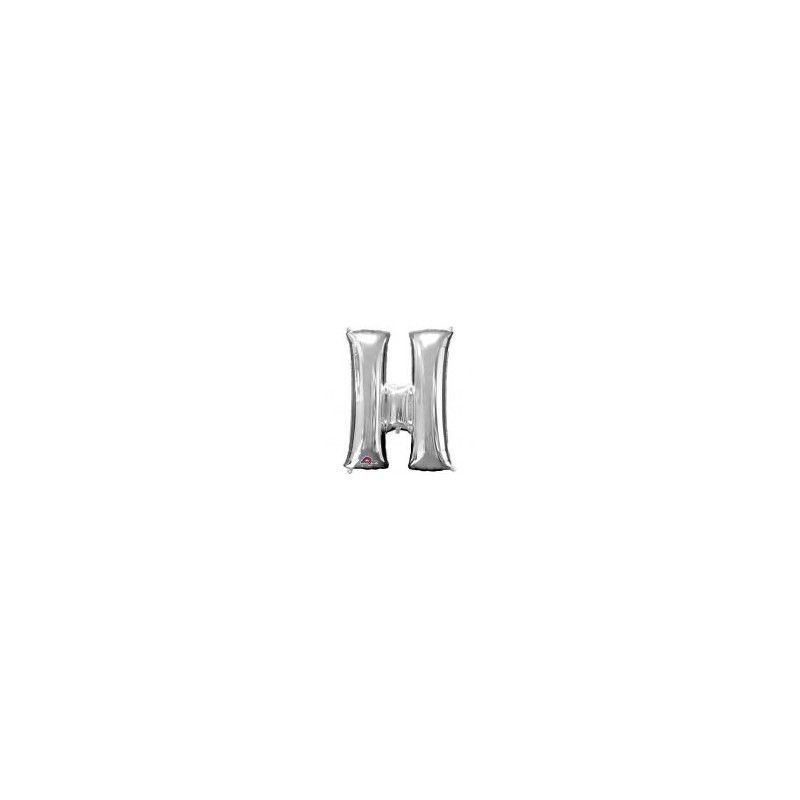 Balon foliowy Litera H" srebrny 66x81 cm