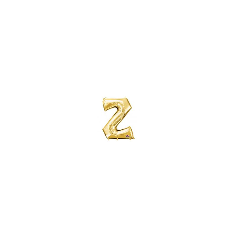 Balon foliowy litera "Z" 63x83 cm - złoty