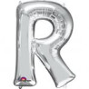 Balon foliowy Litera "R" srebrny 58x81 cm