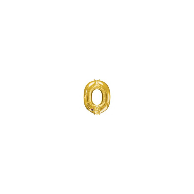 Balon foliowy litera "O" 66x83 cm - złoty
