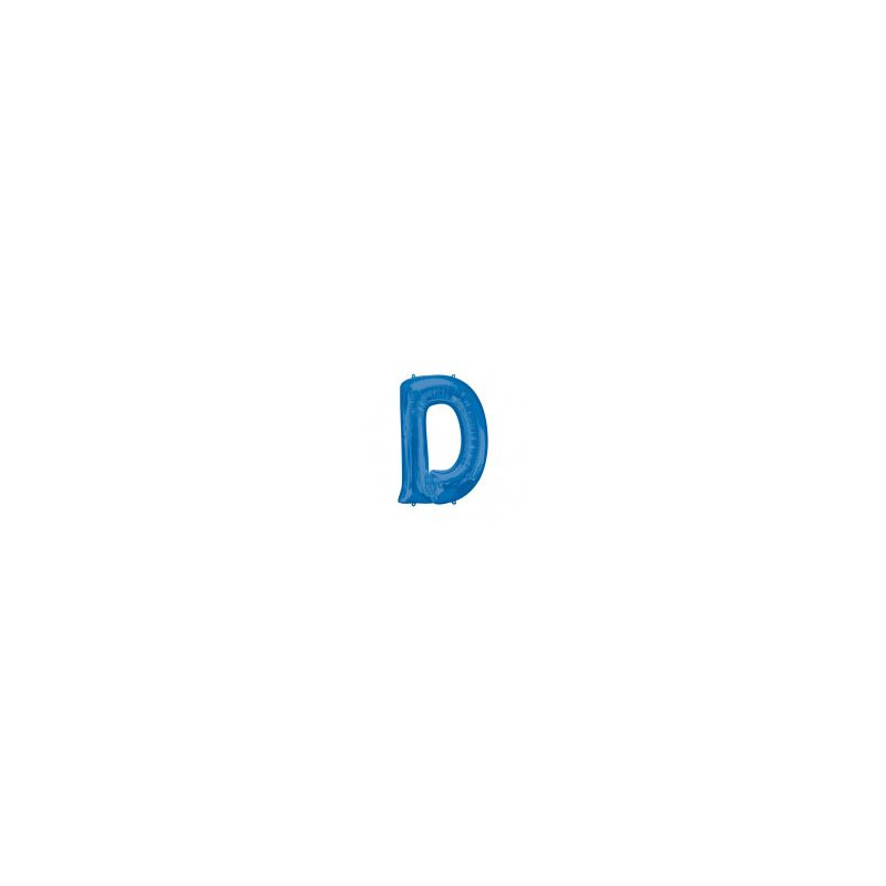 Balon foliowy Litera "D" niebieski, 60x83 cm