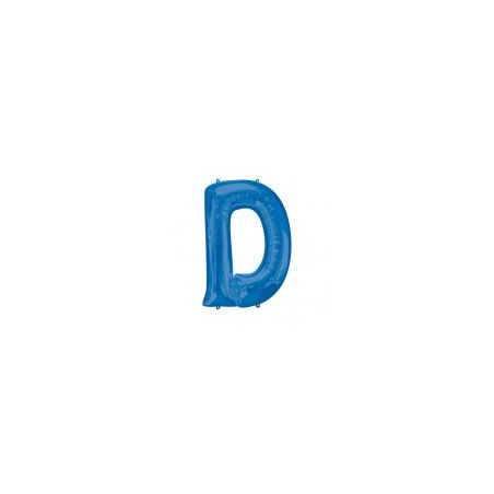 Balon foliowy Litera "D" niebieski, 60x83 cm