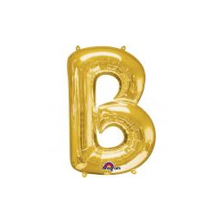 Balon foliowy litera "B" 58 cm x 86 cm - złoty