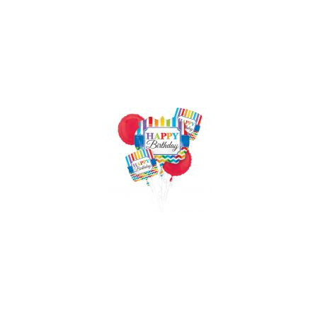 Bukiet balonów Happy Birthday 5 szt.