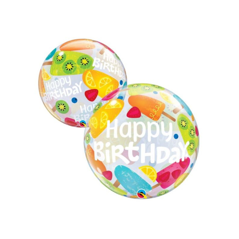 Balon foliowy22" QL Bubble Poj. "Birthday Frozen