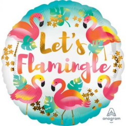 Balon foliowy "Let`s Flamingle" 43 cm 1 szt.