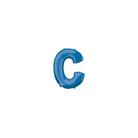 Balon foliowy Litera "C" niebieski, 60x83 cm