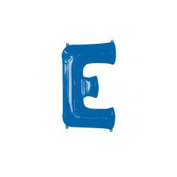 Balon foliowy Litera "E" niebieski, 53x81 cm