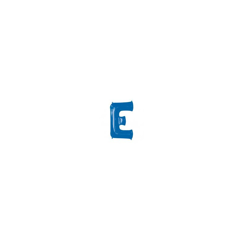 Balon foliowy Litera "E" niebieski, 53x81 cm