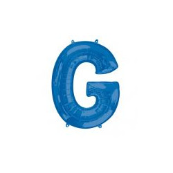 Balon foliowy Litera "G" niebieski, 63x81 cm
