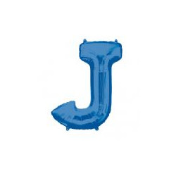 Balon foliowy Litera "J" niebieski, 58x83 cm