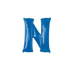 Balon foliowy Litera "N" niebieski, 60x81 cm