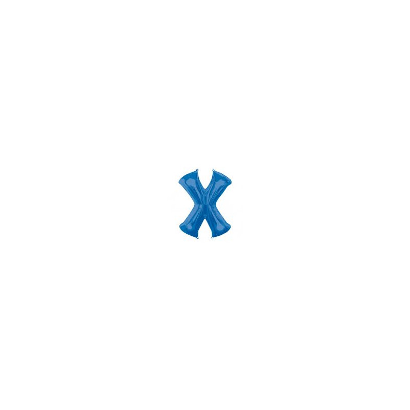 Balon foliowy Litera "X" niebieski 76x86 cm