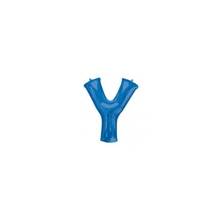Balon foliowy Litera "Y" niebieski 76x86 cm