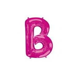 Balon foliowy Litera "B" różowy, 58x86 cm