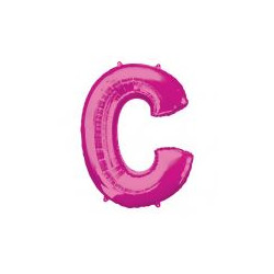 Balon foliowy Litera "C" różowy, 60x83 cm