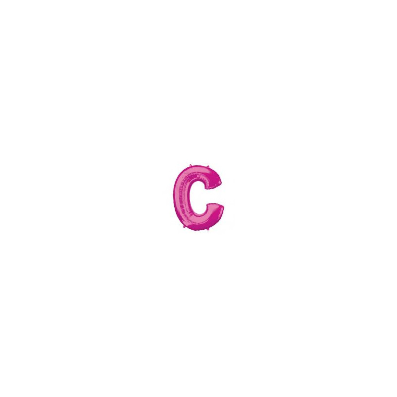 Balon foliowy Litera "C" różowy, 60x83 cm