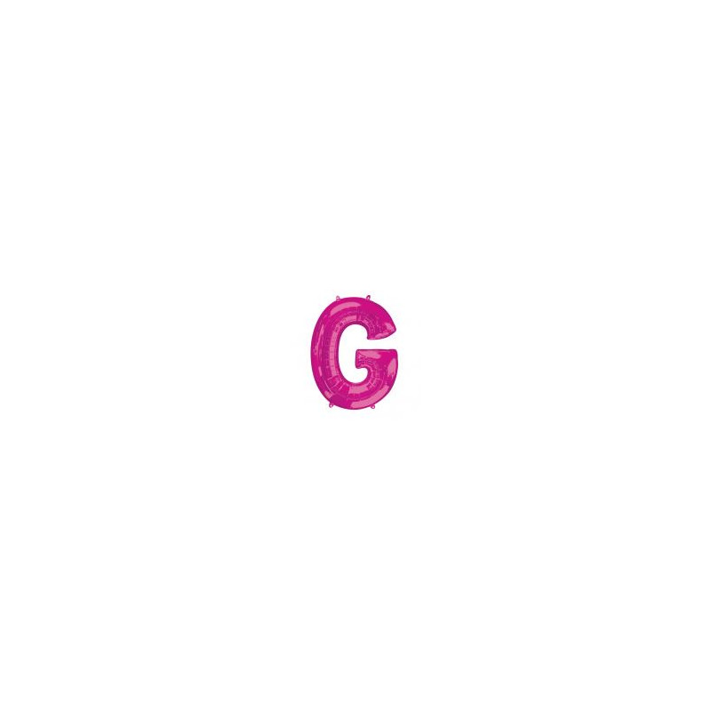 Balon foliowy Litera "G" różowy, 63x81 cm