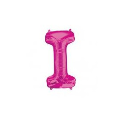 Balon foliowy Litera "I" różowy, 45x81 cm