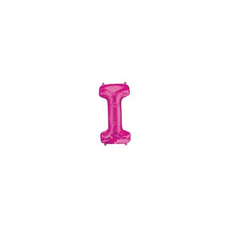 Balon foliowy Litera "I" różowy, 45x81 cm