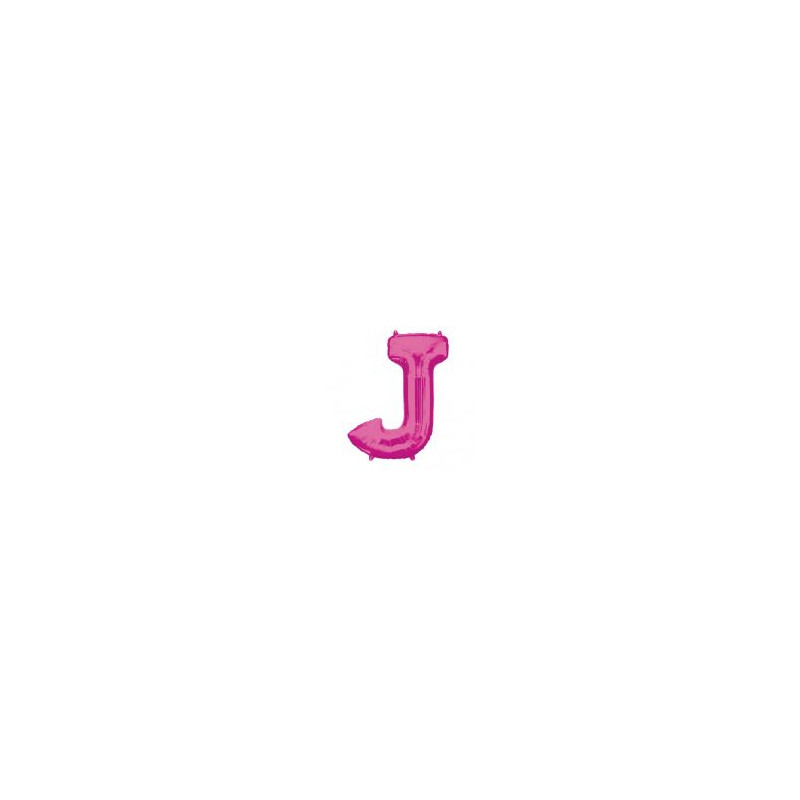 Balon foliowy Litera "J" różowy, 58x83 cm