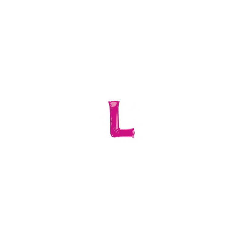 Balon foliowy Litera "L" różowy, 58x81 cm