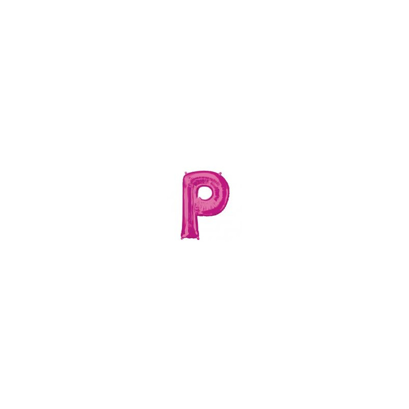 Balon foliowy Litera "P" różowy, 60x81 cm