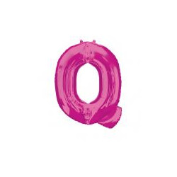 Balon foliowy Litera "Q" różowy, 60x81 cm