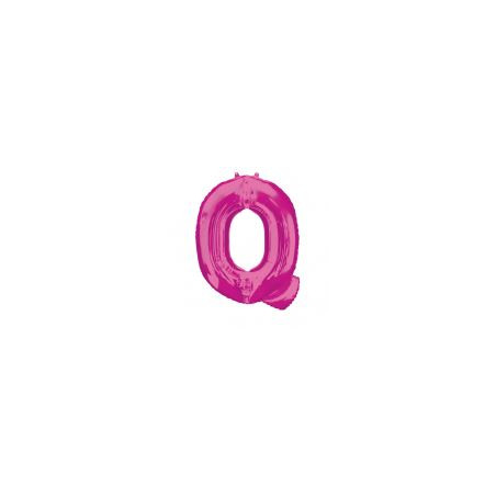 Balon foliowy Litera "Q" różowy, 60x81 cm