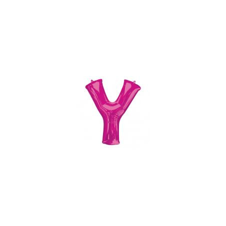 Balon foliowy Litera "Y" różowe 76x86 cm
