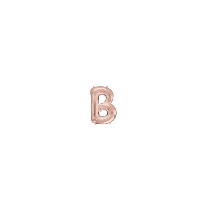 Balon foliowy Litera "B" różowe złoto, 58x83 cm