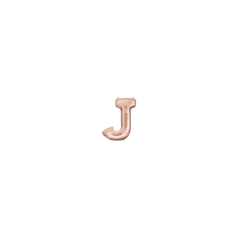 Balon foliowy Litera "J" różowe złoto - 58x83 cm