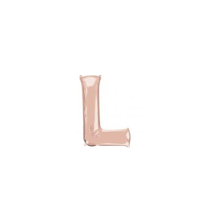 Balon foliowy Litera"L" różowe złoto-58x81 cm