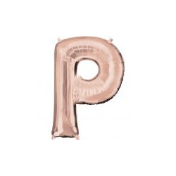 Balon foliowy Litera P" różowe złoto- 60x81 cm