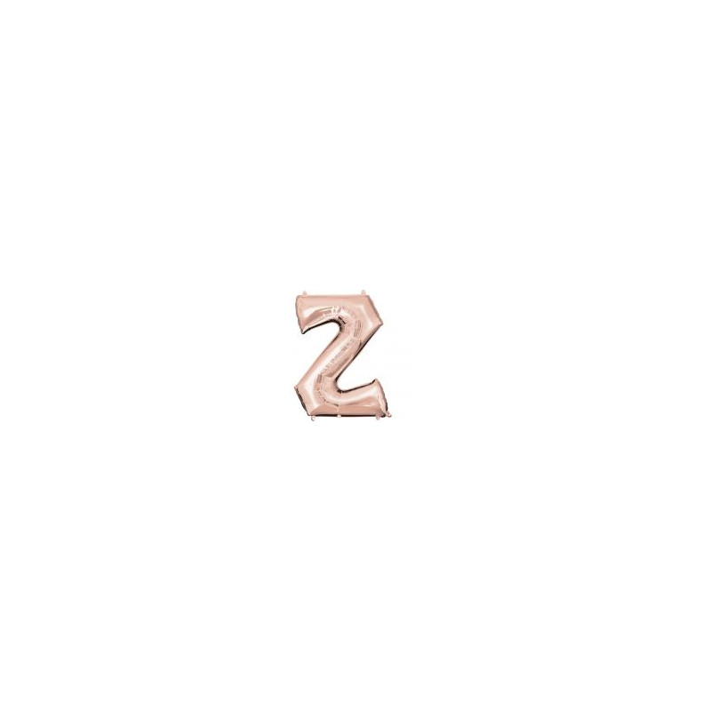 Balon foliowy Litera "Z" różowe złoto- 63x83 cm