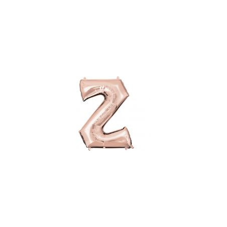 Balon foliowy Litera "Z" różowe złoto- 63x83 cm
