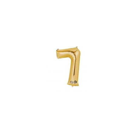 Balon foliowy Cyfra "7" - złota 58x88 cm