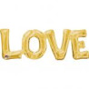 Balon, foliowy "LOVE" złoty 63x22 cm