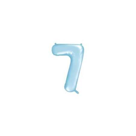 Balon foliowy Cyfra "7", 86cm, jasny niebieski