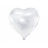 Balon foliowy Serce, 45cm, biały 1 szt.