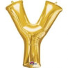 Balon, foliowy Literka Mini "Y" 27x35 cm, złoty